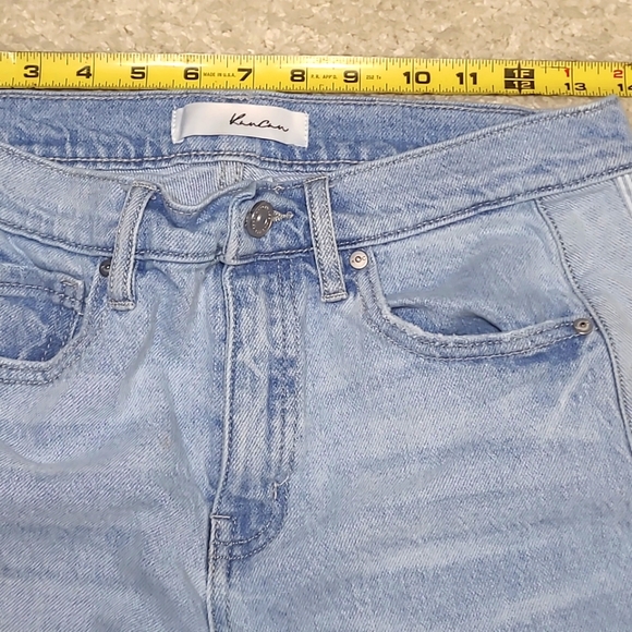 KanCan Erin High Rise Slim Straight Leg Pin Stripe Jeans 7 - Picture 14 of 16